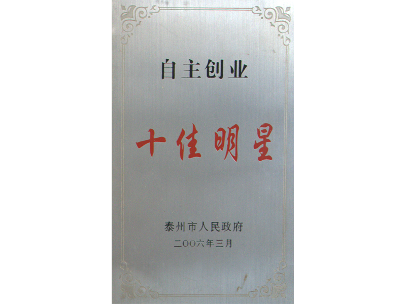 自主创业十佳明星